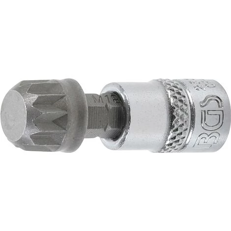 BGS Technic Bit-Einsatz | Antrieb Innenvierkant 6,3 Mm (1/4") | Innenvielzahn (für XZN) M12 3 BGS Technic Bit-Einsatz | Antrieb Innenvierkant 6,3 Mm (1/4") | Innenvielzahn (für XZN) M12