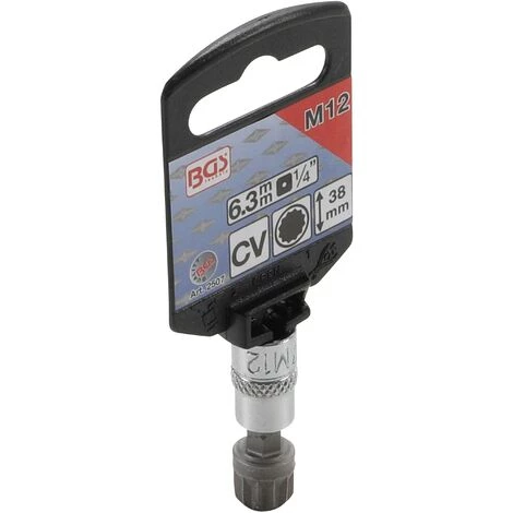 BGS Technic Bit-Einsatz | Antrieb Innenvierkant 6,3 Mm (1/4") | Innenvielzahn (für XZN) M12 4 BGS Technic Bit-Einsatz | Antrieb Innenvierkant 6,3 Mm (1/4") | Innenvielzahn (für XZN) M12 – Bild 2