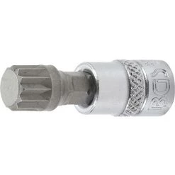 BGS Technic Bit-Einsatz | Antrieb Innenvierkant 6,3 Mm (1/4") | Innenvielzahn (für XZN) M10