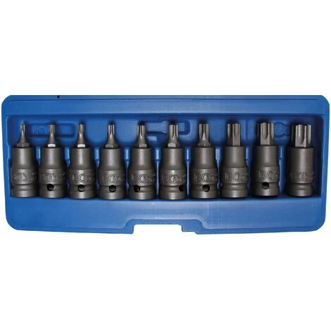 BGS Technic Kraft-Bit-Einsatz-Satz | Antrieb Innenvierkant 12,5 Mm (1/2") | T-Profil (für Torx) T20 - T70 | 10-tlg. 3 BGS Technic Kraft-Bit-Einsatz-Satz | Antrieb Innenvierkant 12,5 Mm (1/2") | T-Profil (für Torx) T20 - T70 | 10-tlg.