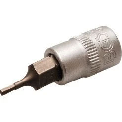 BGS Technic Bit-Einsatz | Antrieb Innenvierkant 6,3 Mm (1/4") | Innensechskant 1,5 Mm
