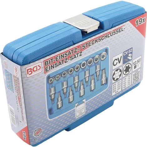 BGS Technic Bit-Einsatz-/Steckschlüssel-Einsatz-Satz | Antrieb Innenvierkant 12,5 Mm (1/2") | E-Profil / T-Profil (für Torx) | 19-tlg. 4 BGS Technic Bit-Einsatz-/Steckschlüssel-Einsatz-Satz | Antrieb Innenvierkant 12,5 Mm (1/2") | E-Profil / T-Profil (für Torx) | 19-tlg. – Bild 2