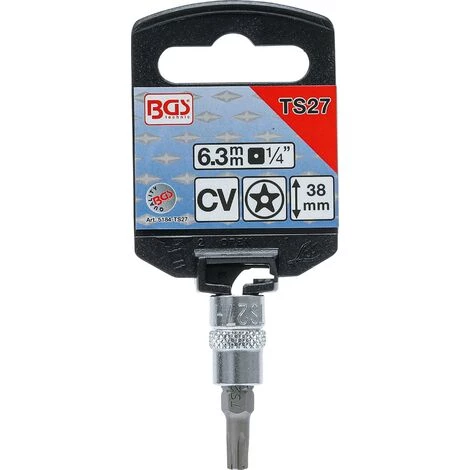 BGS Technic Bit-Einsatz | Antrieb Innenvierkant 6,3 Mm (1/4") | TS-Profil (für Torx Plus) Mit Bohrung TS27 4 BGS Technic Bit-Einsatz | Antrieb Innenvierkant 6,3 Mm (1/4") | TS-Profil (für Torx Plus) Mit Bohrung TS27 – Bild 2