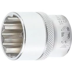 BGS Technic Steckschlüssel-Einsatz Zwölfkant | Antrieb Innenvierkant 12,5 Mm (1/2") | SW 24 Mm