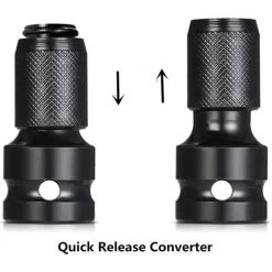 2er-Pack 1/2 "Vierkant- Bis 1/4" Sechskant-Buchsenadapter, Schnellspanner-Konverter Für Schlagratschenschlüssel Und Schraubendreher-Bithalter-Buchse SOEKAVIA -Schlüssel Shop 33009215 5