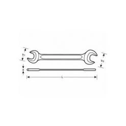 Bahco Doppelmaulschlüssel, 19 mm x 22 mm, Phosphatiert, 195 mm -Schlüssel Shop 33353296 3