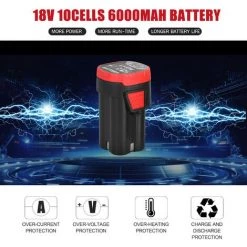 HAPPYSHOPPING Lithium-Batterie-Ratschenschlüssel Lithium-Batterie-wiederaufladbarer Schraubenschlüssel, Rechtwinkliger, Verbesserter Europäischer Standard,Zwei Batterien Und Eine Ladung - Zwei Batterien Und Eine Ladung -Schlüssel Shop 33374056 4