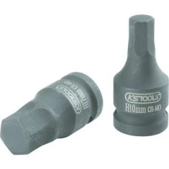 KSTOOLS® KS TOOLS 1/2" Kraft-Bit-Stecknuss Innensechskant, Kurz, 6 Mm