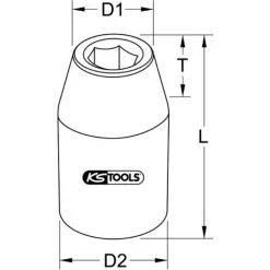 KSTOOLS® KS TOOLS 1/2" Bit-Adapter-Stecknuss,für Bits 5/16" -Schlüssel Shop 33982176 3