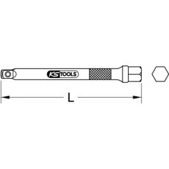 KSTOOLS® KS TOOLS 1/4" Verlängerung Mit Antriebssechskant, 75mm -Schlüssel Shop 34568173 2