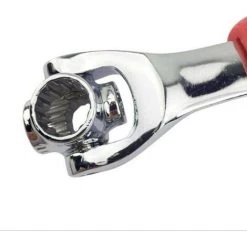 THSINDE Steckschlüssel Universal Autoreparatur Metrische Schraubenschlüssel 48 In 1 Keilschrauben Steckschlüssel 360 Grad Rotation Ratschenschlüssel Schwenkkopf (Rot) -Schlüssel Shop 36572835 3