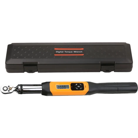 HAPPYSHOPPING 3/8 Zoll Digitaler Drehmomentschlüssel Elektronischer Drehmomentschlüssel Mit Summer & LCD-Alarm (0,6-60 Nm),0,6-60 N · M, Schwarz Und Orange 4 HAPPYSHOPPING 3/8 Zoll Digitaler Drehmomentschlüssel Elektronischer Drehmomentschlüssel Mit Summer & LCD-Alarm (0,6-60 Nm),0,6-60 N · M, Schwarz Und Orange – Bild 2