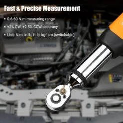 HAPPYSHOPPING 3/8 Zoll Digitaler Drehmomentschlüssel Elektronischer Drehmomentschlüssel Mit Summer & LCD-Alarm (0,6-60 Nm),0,6-60 N · M, Schwarz Und Orange 9 HAPPYSHOPPING 3/8 Zoll Digitaler Drehmomentschlüssel Elektronischer Drehmomentschlüssel Mit Summer & LCD-Alarm (0,6-60 Nm),0,6-60 N · M, Schwarz Und Orange -Schlüssel Shop 37040899 3
