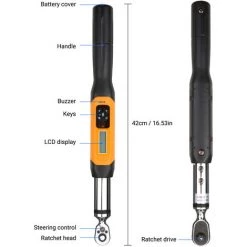 HAPPYSHOPPING 3/8 Zoll Digitaler Drehmomentschlüssel Elektronischer Drehmomentschlüssel Mit Summer & LCD-Alarm (0,6-60 Nm),0,6-60 N · M, Schwarz Und Orange 10 HAPPYSHOPPING 3/8 Zoll Digitaler Drehmomentschlüssel Elektronischer Drehmomentschlüssel Mit Summer & LCD-Alarm (0,6-60 Nm),0,6-60 N · M, Schwarz Und Orange -Schlüssel Shop 37040899 4