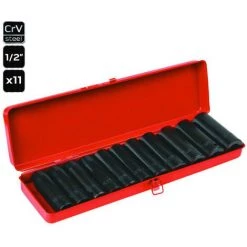 NEO TOOLS 11 Tlg. Stecknuss Set Lang, 1/2", 10-24mm CrV