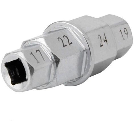 HAPPYSHOPPING Motorräder Sechskant-Achswerkzeug 17mm 19mm 22mm 24mm Achse Sechskant-Inbus-Spindel-Fahrer-Spindel-Steckschlüssel-Adapter,Silber - Silber 6 HAPPYSHOPPING Motorräder Sechskant-Achswerkzeug 17mm 19mm 22mm 24mm Achse Sechskant-Inbus-Spindel-Fahrer-Spindel-Steckschlüssel-Adapter,Silber - Silber – Bild 4