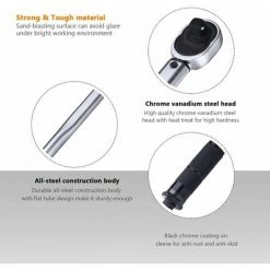 TACKLIFE Professional 1/2" (42-210 NM) Drehmomentschlüssel, 24T Kalibrierverlängerungsstange, 3/8" Reduzierstück, HTW2B Reparaturzertifizierungsbox -Schlüssel Shop 40459736 3