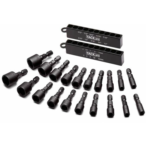 TACKLIFE Steckschlüssel- Und Steckschlüssel-Set Steckschlüssel-Bit-Sätze Mit Chrom-Vanadium-Stahl - PNDB1A 3 TACKLIFE Steckschlüssel- Und Steckschlüssel-Set Steckschlüssel-Bit-Sätze Mit Chrom-Vanadium-Stahl - PNDB1A