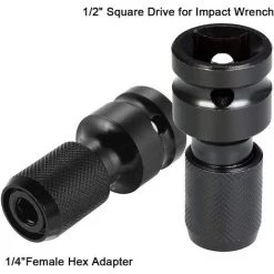 ABCRITAL 2 Stück Steckschlüssel-Adapter 1/2 "Quadrat Auf 1/4" Sechskantratsche Steckschlüssel Schnellspannfutter Konverter Für Schlagschrauber Und Schraubendreher Bithalter 10 ABCRITAL 2 Stück Steckschlüssel-Adapter 1/2 "Quadrat Auf 1/4" Sechskantratsche Steckschlüssel Schnellspannfutter Konverter Für Schlagschrauber Und Schraubendreher Bithalter -Schlüssel Shop 41597223 4