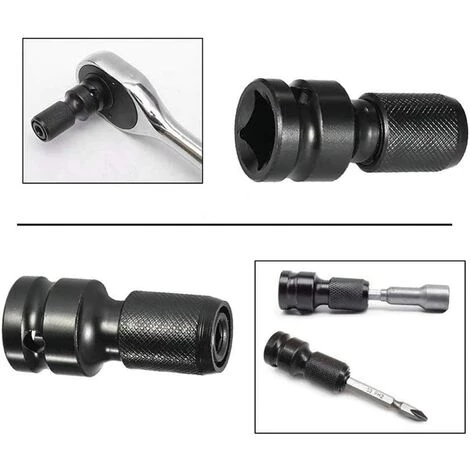 ABCRITAL 2 Stück Steckschlüssel-Adapter 1/2 "Quadrat Auf 1/4" Sechskantratsche Steckschlüssel Schnellspannfutter Konverter Für Schlagschrauber Und Schraubendreher Bithalter 7 ABCRITAL 2 Stück Steckschlüssel-Adapter 1/2 "Quadrat Auf 1/4" Sechskantratsche Steckschlüssel Schnellspannfutter Konverter Für Schlagschrauber Und Schraubendreher Bithalter – Bild 5