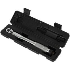 SENDERPICK Profi Drehmomentschlüssel Drehmoment 1/4" Ratsche Schlüssel +Koffer 5-25 Nm