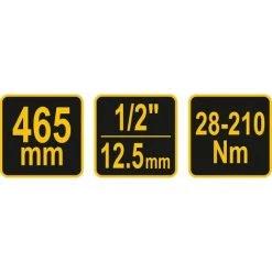 VOREL Drehmoment Ratsche 1/2" Drehmomentschlüssel Werkzeug 28-210 Nm 465 Mm -Schlüssel Shop 43275341 5