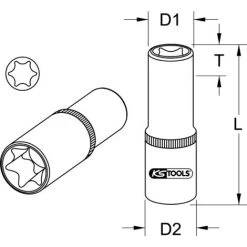 KSTOOLS® KS Tools 3/8" Torx-E Stecknuss, Lang, E18 -Schlüssel Shop 43459799 3