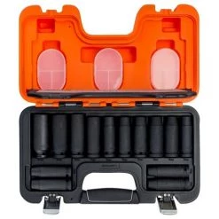 Schlüssel Shop 23 Bahco 1/2" Kraftsteckschlüssel Satz Schlagschrauber Nüsse Lang 10-27 Mm 14 Tlg.