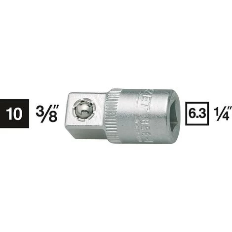 Hazet 858-1 Steckschlüssel-Adapter Antrieb 1/4" (6.3 Mm) Abtrieb 3/8" (10 Mm) 26.5 Mm 1 St. 3 Hazet 858-1 Steckschlüssel-Adapter Antrieb 1/4" (6.3 Mm) Abtrieb 3/8" (10 Mm) 26.5 Mm 1 St.