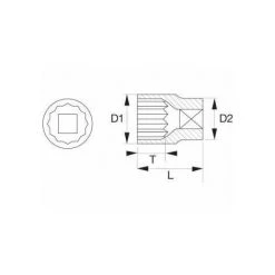 Bahco 1/4 Steckschlüssel-Einsatz, Zwölfkant, 10 mm - Einzelhandelsverpackung -Schlüssel Shop 45781485 3