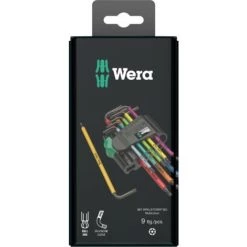 Wera 967/9 TX BO Multicolour 1 SB Winkelschlüsselsatz, BlackLaser, 9-teilig