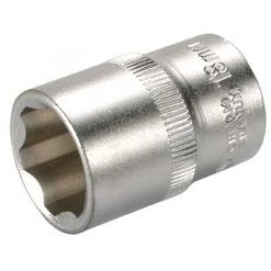 BGS TECHNIC BGS 2418 | STECKSCHLÜSSEL-EINSATZ SUPER LOCK | 12,5 MM (1/2'') | SW 18 MM | WELLENPROFIL | CV-STAHL