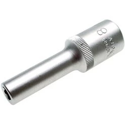 BGS TECHNIC BGS 10268 | STECKSCHLÜSSEL-EINSATZ SUPER LOCK, TIEF | 12,5 MM (1/2'') | SW 8 MM | LANG | WELLENPROFIL | CV-STAHL