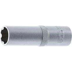 BGS TECHNIC BGS 2945 | STECKSCHLÜSSEL-EINSATZ SUPER LOCK, TIEF | 12,5 MM (1/2'') | SW 15 MM | LANG | WELLENPROFIL | CV-STAHL