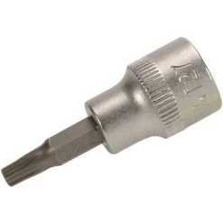 BGS TECHNIC BGS 2573 | BIT-EINSATZ | 10 MM (3/8'') | T-PROFIL (FÜR TORX) MIT BOHRUNG T27