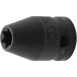 BGS TECHNIC BGS 9779-12 | KRAFT-STECKSCHLÜSSEL-EINSATZ E-PROFIL | ANTRIEB INNENVIERKANT 12,5 MM (1/2'') | SW E12