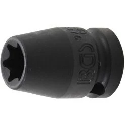 BGS TECHNIC BGS 9779-16 | KRAFT-STECKSCHLÜSSEL-EINSATZ E-PROFIL | ANTRIEB INNENVIERKANT 12,5 MM (1/2'') | SW E16