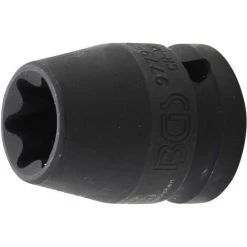 BGS TECHNIC BGS 9779-20 | KRAFT-STECKSCHLÜSSEL-EINSATZ E-PROFIL | ANTRIEB INNENVIERKANT 12,5 MM (1/2'') | SW E20
