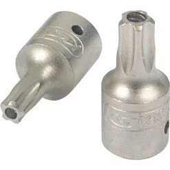 KSTOOLS® KS TOOLS 1/4" Bit-Stecknuss, Fünfstern Mit Stirnlochbohrung, TS27