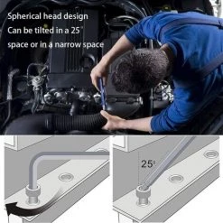 ECHOO 9-teiliges Mehrfarbiges Sechskant-Halbrundkopf-Inbusschlüssel-Set, Farbcodierter Kugelkopf-Profi-Inbusschlüssel (1,5 Mm-10 Mm), Klein Und Kompakt Mit 2 -Schlüssel Shop 51439785 4