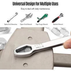 HAPPYSHOPPING Universal-Doppelendschlüssel, Multifunktionaler, Selbstspannender, Verstellbarer Torx-Schlüssel Für Die Reparatur Von Fahrrädern, Motorrädern Und Autos,Schwarz -Schlüssel Shop 51514411 2