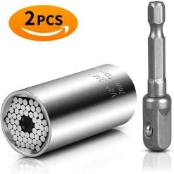 LANGRAY Innensechskant Universalschlüssel Universalmutter Universal-Steckschlüssel Multifunktions-Handwerkzeuge Reparaturadapter Reparaturwerkzeuge Werkzeuge Für 7-19 Mm Zangen Mit Adapter