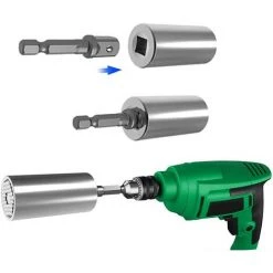 LANGRAY Innensechskant Universalschlüssel Universalmutter Universal-Steckschlüssel Multifunktions-Handwerkzeuge Reparaturadapter Reparaturwerkzeuge Werkzeuge Für 7-19 Mm Zangen Mit Adapter -Schlüssel Shop 52037315 3