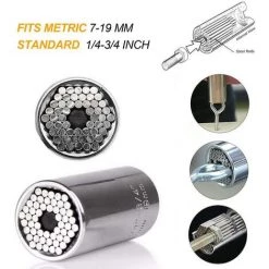 LANGRAY Innensechskant Universalschlüssel Universalmutter Universal-Steckschlüssel Multifunktions-Handwerkzeuge Reparaturadapter Reparaturwerkzeuge Werkzeuge Für 7-19 Mm Zangen Mit Adapter -Schlüssel Shop 52037315 4