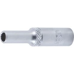BGS TECHNIC BGS 10704 | STECKSCHLÜSSEL-EINSATZ ZWÖLFKANT, TIEF | 6,3 MM (1/4'') | SW 5 MM | CV-STAHL | STECKNUSS | NUSS