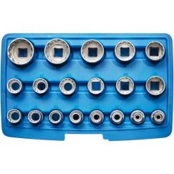 KRAFTPLUS K.121-5219 Steckschlüssel Satz Vielzahn Nuß Universal Aussenvielzahn 1/2" 8-32 Mm 12-kant - 19-tlg.