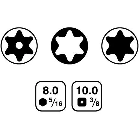 KRAFTPLUS K.150-2134 Bit- & Steckschlüssel-Satz Außentorx Nüsse Innentorx Werkzeug Set T-Profil E-Profil 3/8“ - 34-tlg. 4 KRAFTPLUS K.150-2134 Bit- & Steckschlüssel-Satz Außentorx Nüsse Innentorx Werkzeug Set T-Profil E-Profil 3/8“ - 34-tlg. – Bild 2