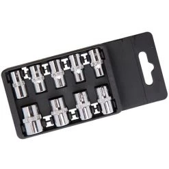 SATZ VON 9 IMPRIELLEN STECKSCHLÜSSEL 1/4 3/16 - 1/2 SILVERLINE 633537