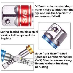 LangRay Newder Sockelhalteradapter Auf Bohrer/Schlagschrauber. Satz Mit 3 Vierkant-Futteradaptern 1/4", 1/2", 3/8" In Chome Vanadium -Schlüssel Shop 54916041 3