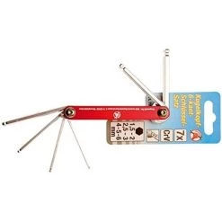 KRAFTMANN BGS DO IT YOURSELF 7847 | KLAPPSCHLÜSSEL | INNENSECHSKANT MIT KUGELKOPF 1,5 - 6 MM | 7-TLG.